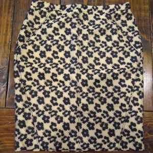 ANN TAYLOR ANIMAL PRINT PENCIL SKIRT